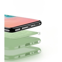 Husa protectie Vafy compatibila cu Samsung Galaxy S10 E Liquid Silicone Case Verde inchis