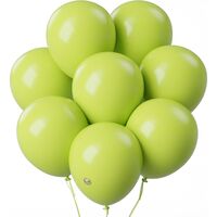 Set 12 Baloane, Flippy, din Latex Standard, 25 cm, Verde Lime