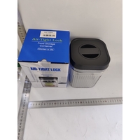 Cutie de Depozitare Alimente, Flippy, tip Container, 1.3L, Recipiente pentru Cereale in Bucatarie, Transparente cu Capac Negru