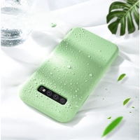 Husa protectie Vafy compatibila cu Samsung Galaxy S10 E Liquid Silicone Case Verde inchis