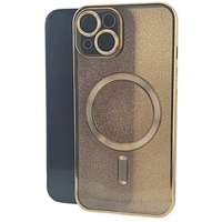 Husa de Protectie 2 in 1, Vafy, pentru Apple iPhone 14, Compatibila MagSafe, Magnetica, cu Protectie Lentila, din TPU, Auriu