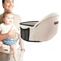 Port-Bebe Ergonomic Ajustabil cu Scaun, 3 Pozitii, Bumbac Respirabil, pentru Copii 0-3 Ani, 20 kg Maxim, 25 x 22 x 18 cm, Gri