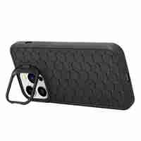 Husa de Protectie TPU, Vafy, pentru Samsung Galaxy S23 Ultra, 3D Cube, cu Inel, Protectie Camera, Antisoc, Antizgariere, Antialunecare, Acoperire Completa, Negru