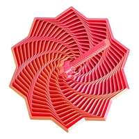 Jucarie Decompresie, Flippy, Model Stea 3D, DuoChrome, Maner Spirala, Turn Magic Geometric, Multiple Forme, Anti-stress, 8.6 cm, Roz/Auriu