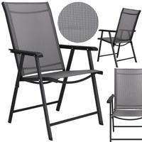 Scaun de gradina metalic, pliabil, 95x57x66cm, maxim 150kg, gri