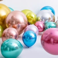 Set 12 Baloane, Flippy, din Latex Chrome, 30 cm, Verde Lime