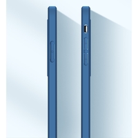 Husa protectie Vafy pentru Samsung A03 Electroplated cu suport pentru camera, 1.5 mm grosime, protectie camera, Albastru