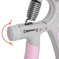Flexor pentru exercitii antebrat, ajustabil, rezistenta 20-50kg, roz