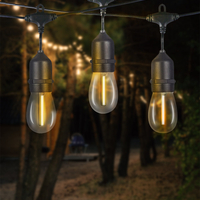 Ghirlanda luminoasa, LED, model Ariane, 10 becuri, 600cm, incarcare solara, lumina alb cald
