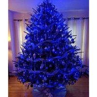 Instalatie Craciun, 25 m, 250 Led-uri ,Liniara, Albastru, 8 jocuri de lumini, Transformator cu telecomanda, Interconectabila, Prelungitor 5 m inclus, Fir Transparent, Vafy