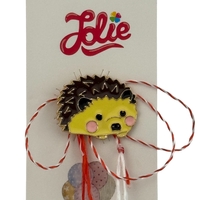 Martisor pentru copii, Jolie, Material Metal, Ambalaj Carton cu Design, Dimensiune Brosa Aproximativ 2x2 cm, Multicolor, Model Arici