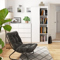 Dulap cu usa si 8 etajere, PAL laminat 16 mm, 80x35x180 cm, alb