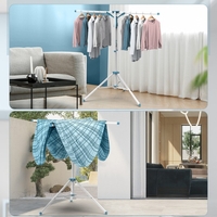 Uscator de Rufe, Flippy, Tip Umbrela, Pliabil, Telescopic, pentru Interior-Exterior, cu Patru Tije, Picior Anti-Alunecare, Inaltime Ajustabila, 108 pana la 165 cm