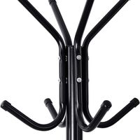 VASAGLE Cuier pentru haine, din otel, tip pom, cu 12 carlige, 176cm, negru