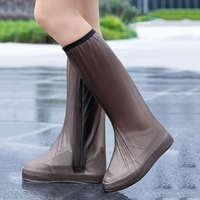 Protectie Incaltaminte pentru Ploaie si Noroi, Flippy, Impermeabila, Talpa Antiderapanta, cu Fermoar si Capsa, Inaltime 40 cm, Marime XL 40-41, Maro