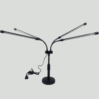 Lampa UV pentru cresterea plantelor, Flippy, conectare la retea, 20W, 4 capete, 72 LED-uri, ajustabila pana la 66.5 cm, Lumina Alb Mov