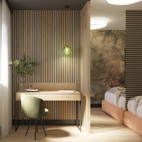 Riflaj perete despartitor MDF, LDA PREMIUM, Stejar Saragossa, 275x58 cm