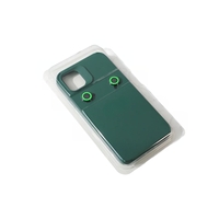 Husa Apple iPhone 14, Vafy, din Silicon Lichid, Interior din Microfibra, Lentile Fosforescente de Protectie Camera, Anti Amprenta, Rezistenta la Socuri, Verde
