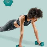 SONGMICS Set gantere fitness hex 2x3 kg, antiderapante, din fier invelit in vinil, verde