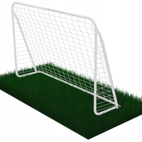 Poarta de fotbal din otel, 152x213cm, profil 25mm, tinta antrenament, portocaliu