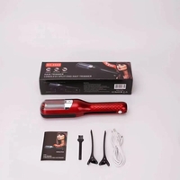 Aparat de Reparare a Varfurilor Despicate, Vafy, Netezirea Firului de Par, din ABS+PC, cu Ioni Negativi, Baterie 500 mAh, 24.8 x 5.3 x 5 cm, Rosu
