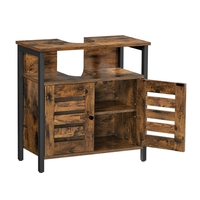 VASAGLE Dulap baie baza lavoar, cu 2 usi, 2 rafturi, 60x30x60 cm, maro rustic