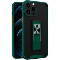 Husa Telefon, Vafy, Compatibila Apple iPhone 13 Mini, Carcasa Defender Sergeant Brave, Magnetic, cu Suport, Verde Inchis