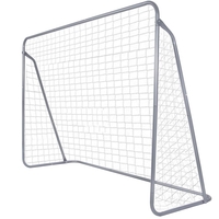 Poarta de fotbal din otel, 152x213cm, profil 25mm, tinta antrenament, portocaliu