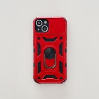 Husa de protectie Vafy compatibila cu Apple iPhone 13 Defender Model 4 cu suport,Rosu