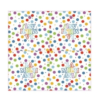 Set 20 Servetele de Masa, Vafy, Colectia LA MULTI ANI, 33 x 33 cm, din Hartie, Multicolor