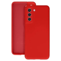 Husa protectie Vafy pentru Samsung S21 FE Liquid Silicone Rosu