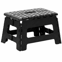 Scaun inaltator multifunctional tip scara, antiderapant, 22 cm, maxim 150 kg, negru
