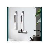 Mop de Mana Flippy, Mini-Portabil, cu Sistem de Stoarcere, Dispozitiv de Curatat Manual, cu Burete Absorbant, din PVA, 29.5 x 15.5 cm, 2 Rezerve, Alb