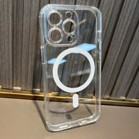 Husa protectie Vafy pentru iPhone 13 Mag Safe, 2 in 1 incarcare si magnet, Silicone, Transparenta
