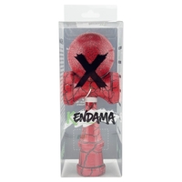 Kendama X Originala, Profesionala, Flippy, Kendama Cracked, din Lemn, 18 cm, Rosu/Negru