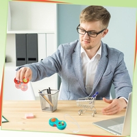 Jucarie Interactiva, Flippy, Model Fidget Pad, Antistres, +3 Ani, Functii Multiple, 5.5 x 3.5 x 11 cm, Albastru
