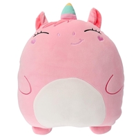 Patura 2in1 pentru Pat sau Canapea, Vafy, Model Jucarie Unicorn cu Spatiu de Depozitare Patura, Microfibra, 1x1.7 m, Roz