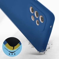 Husa protectie Vafy pentru Samsung A53 5G Liquid Silicone Albastru Inchis