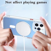 Husa de Protectie, Vafy, pentru Apple iPhone 16 Plus, MagSafe, TPU, Antisoc, Rezistenta la Impact, Protectie Camera, Transparent