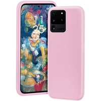 Husa protectie Vafy compatibila cu Samsung S20 Ultra Liquid Silicone Case Roz