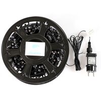 Instalatie Craciun liniara, fir negru, cu transformator, 50m, multicolor, 500 LED-uri, 8 jocuri de lumini, Vafy
