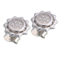 Cercei Soare cu Zirconii, Argint 925, 1.24 g
