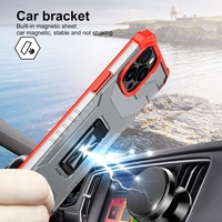 Husa de protectie Vafy compatibila cu Apple iPhone 13 Pro Max Acrylic Armor cu suport Rosu