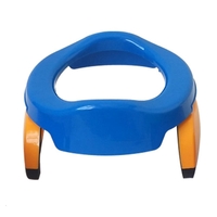Olita Portabila 2 in 1, Flippy, Olita + Capac de Toaleta, din Plastic, Diametru 21 cm, Albastru