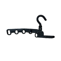 Suport Umerase, Flippy, Pliabil, Portabil, 5 Gauri pentru Umerase, Rotire 360 Grade, din Plastic, Negru