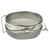 Strecuratoare Apicola, Flippy, din Inox, Dubla, Filtrare Miere, 25 x 25 x 10 cm, Gri