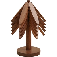 Suport Termic pentru Vase Fierbinti, Vafy, Bambus, Izolatie Termica, Rezistenta la Temperatura Inalta, 21 x 13.5 cm, Maro Inchis