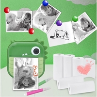 Set 5 Role de Hartie Termica Autocolanta, Flippy, pentru Mini Imprimanta Foto Portabila, Alb