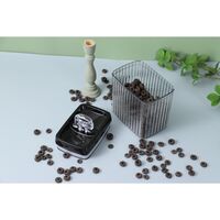 Set 6 Recipiente din Plastic, Flippy, pentru Alimente/Obiecte, Inchidere Ermetica, Textura Ondulata, 6 x 1.5l, Transparent