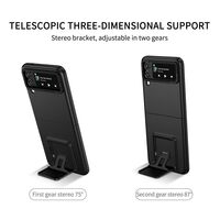 Husa de Protectie, Vafy, pentru Samsung Galaxy Z Flip 5, din PC, cu Pliere Tridimensionala, Multifunctionala, Neagra